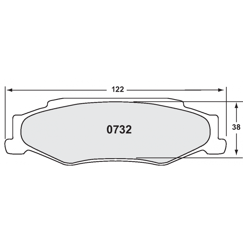 Sprint / medium distance compound with smooth bite. Race brake pads - Chevrolet
Corvetterear pad
